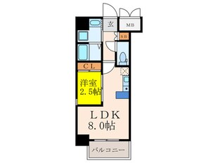 ONLY ONE 江坂の物件間取画像